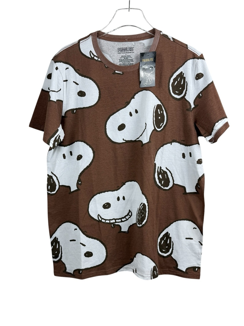 Peanuts Snoopy Double Sided Allover Print T-Shirt Men’s Size L NWT